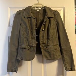 Ann Taylor blazer, army green, size 4